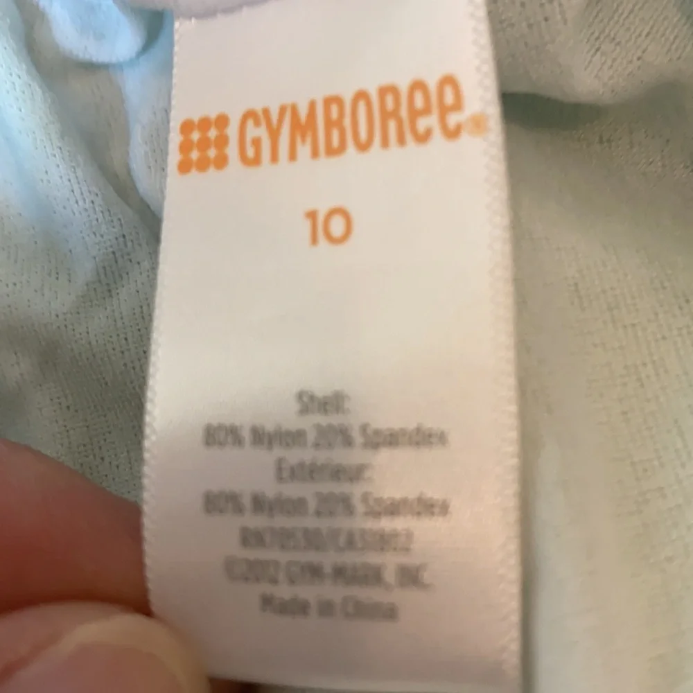 GYMBOREE GIRLS SWIM SUIT GREEN WITH FLOWERS - 10